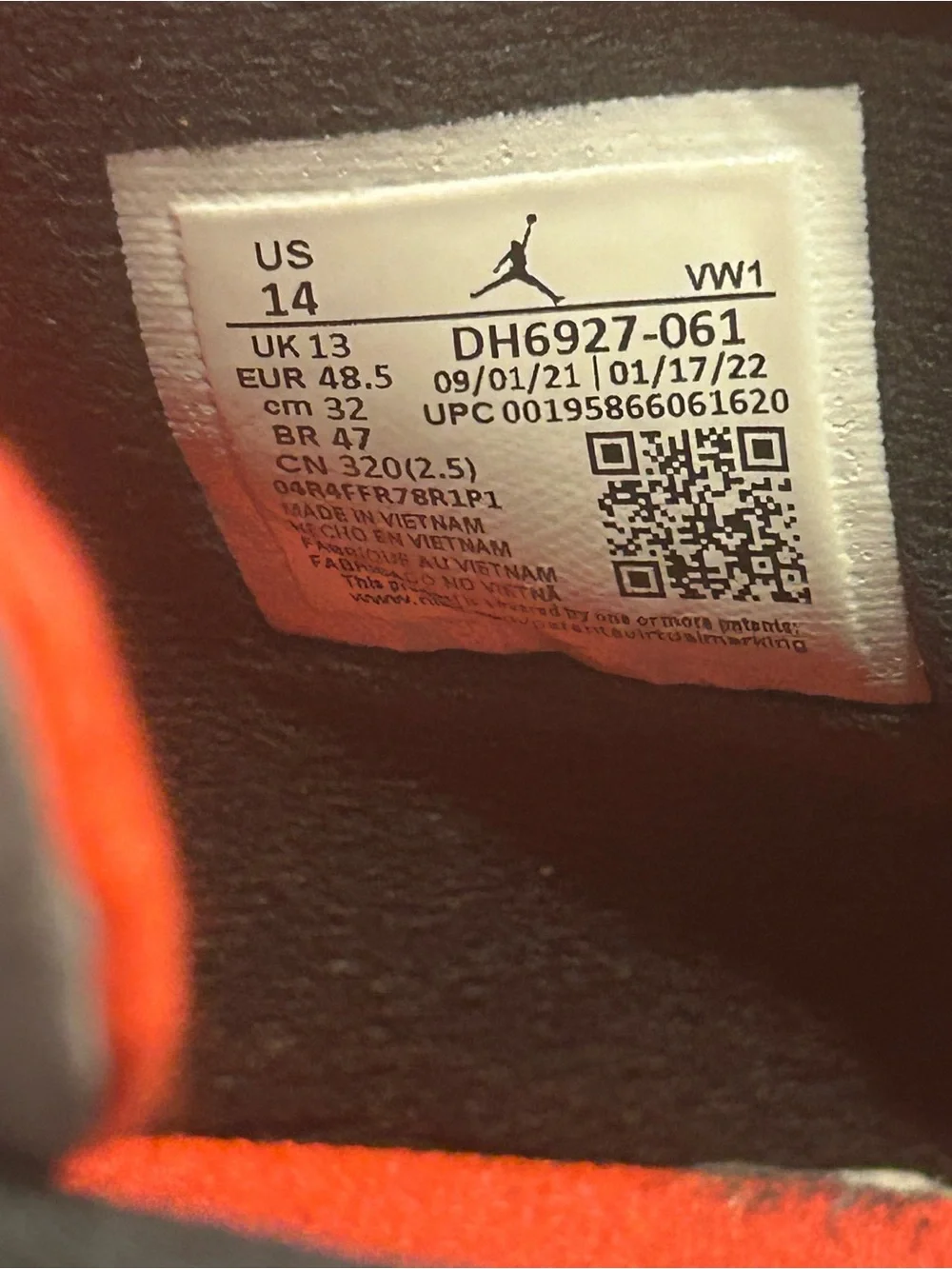 Jordan 4 Retro “Infrared”